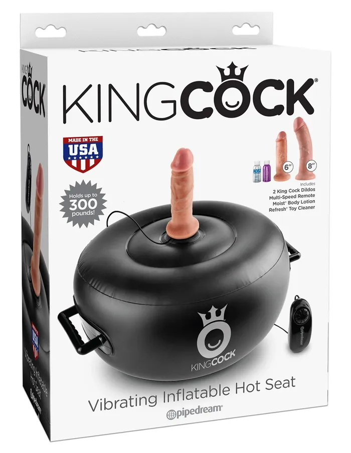 Dildos Pipedream Products KING COCK Vibrating Inflatable Hot Seat