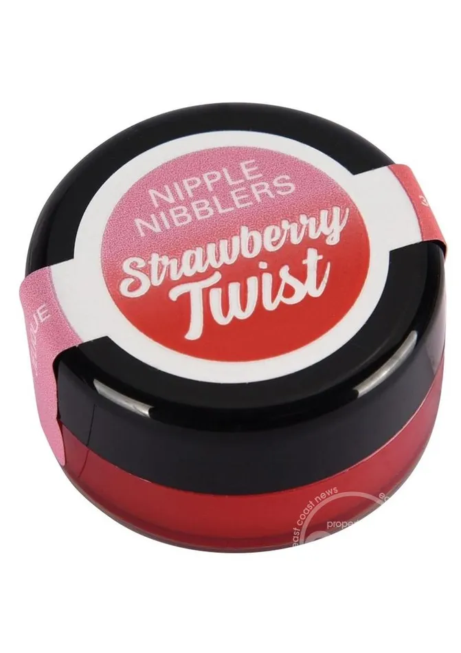 Vibrators Classic Brands Jelique Nipple Nibblers Cool Tingle Balm Strawberry Twist 3 gm 1 pc