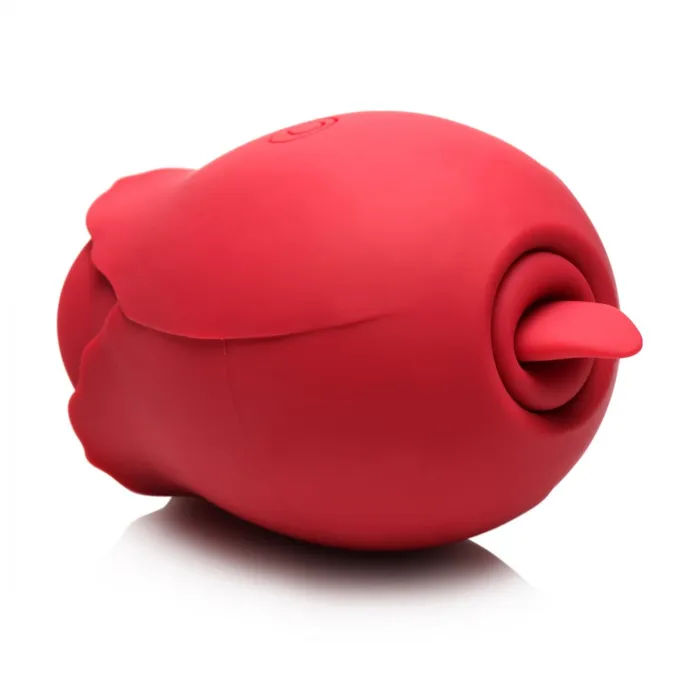Bloomgasm Vibrators The Double Tease Rose Toy 10X Sucking and Licking Silicone Stimulator